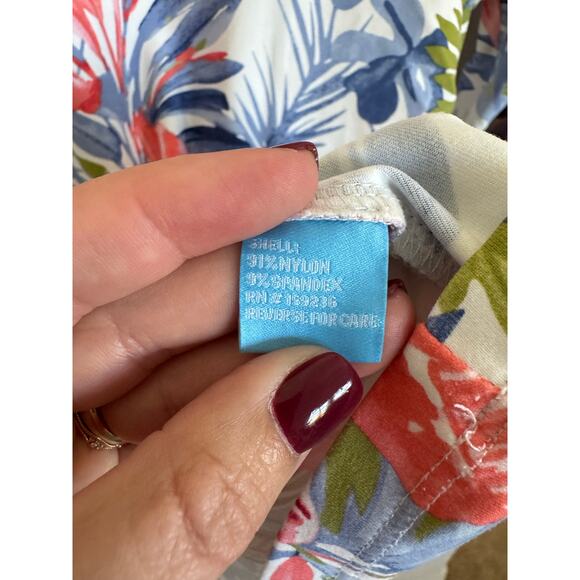 J. McLaughlin Womens Aloha Tropical Top Stretchy Size Medium Catalina Cloth - Picture 3 of 7